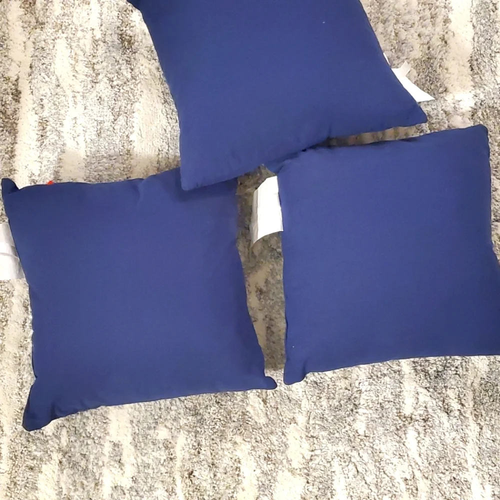 3 blue decorative pillow 13